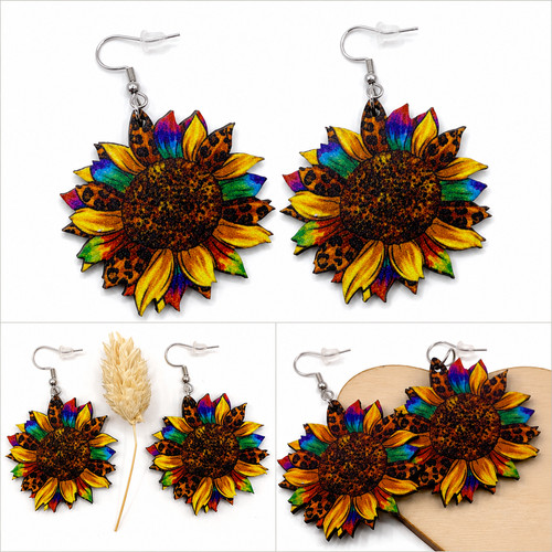 Boho sonnenblume ohrringe - boho, bunt
