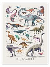Poster Dinosaurier I