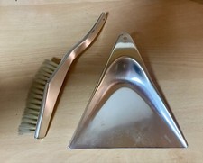 Tischbesen mit Schaufel mit HOKA Feinsilberauflage Retro/Vintage