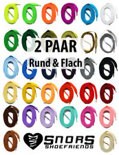 2 PAAR SNORS Schnürsenkel RUND + FLACH 60-240cm reißfest für Sportschuhe Sneaker