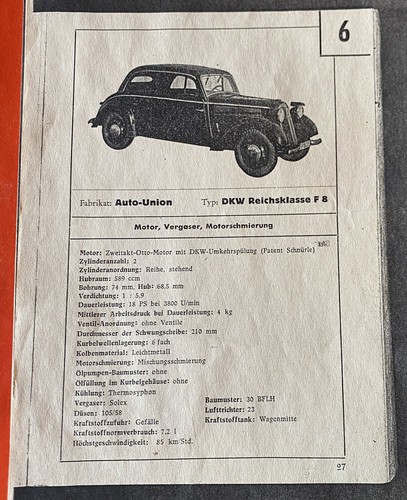 Dkw reichsklasse und - f7, f8