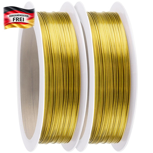 Basteldraht 3mm gold - basteldraht,