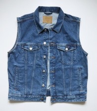 Blue Jeans Weste Vest Men / Herren XL X-Large Vintage Trucker Jacket 100% Cotton