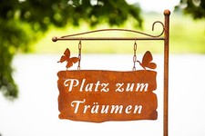 Rost Schild Platz zum Träumen