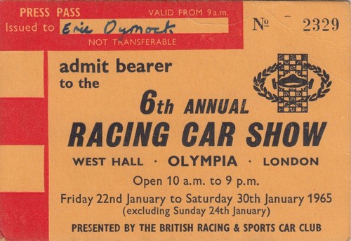 1965 rennwagen show olympia - 1965,
