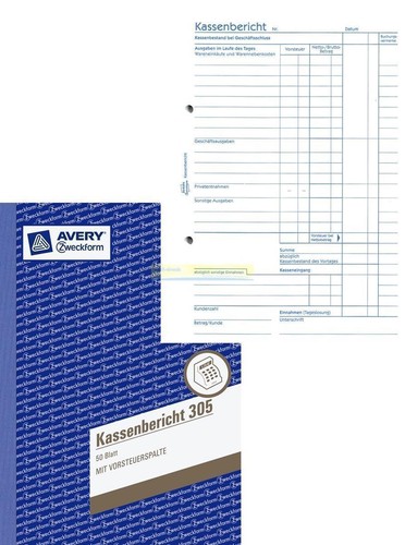 20x kassenbericht zweckform - 20x,