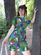 Damenmoden Minikleid Sommerkleid Kleid 60er True VINTAGE 60s summer mini dress 