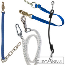 Anbinde-Gummiseil; Anbinder verstellbar; Anbindekette;  Anbindegurt mit Kette