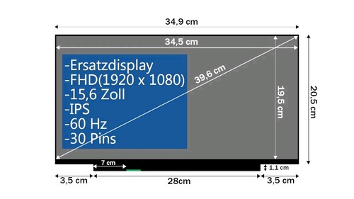 Zoll display für hp - display,