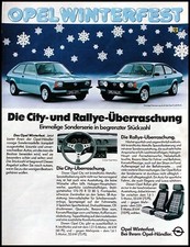 Opel Kadett C Coupe  und City Winterfest  , originale Werbung aus 1979