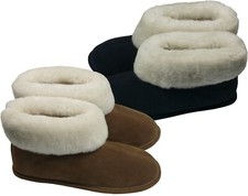 Extra Dicke Lammfellschuhe mit fester Sohle in 2 Farben Hauschuh Hausschuhe