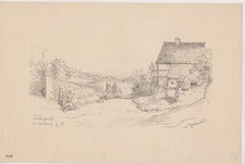 Grafik: Weisser Hirsch bei Loschwitz, Adrian Ludwig Richter, Facsimile