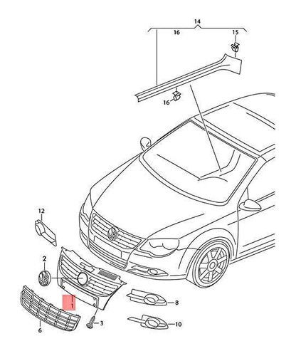 Volkswagen eos kühlergrill - volkswagen,