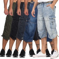 Jet Lag Herren 3/4 Cargo Shorts Cargoshorts Bermuda kurze Hose US Army Safety B
