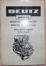 Deutz Schlepper F 4 L 514 , A 4 L 514 , F6 L 514 , A 6 L Motor Betriebsanleitung