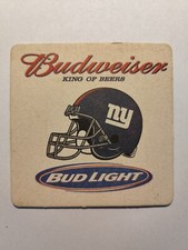 Bierdeckel Budweiser Bud Light NFL 2000 New York Giants unbenutzt Sammler