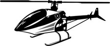 Autoaufkleber RC- Hubschrauber 001  Heli  RC- Helikopter Sticker Aufkleber