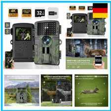 4K Nachtsicht Wildkamera | WLAN-App-Steuerung | 32GB Speicher