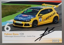 Motorsport Autogrammkarte Fabian Danz, VW Scirocco R-Cup