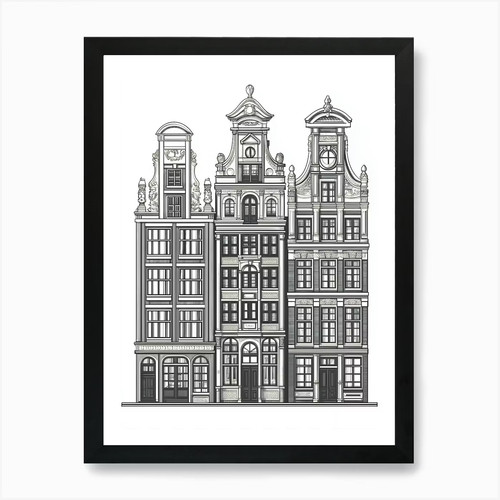 Amsterdam gebäude kunstdruck - gebäude,