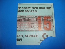 86/87 Ticket FC Bayern