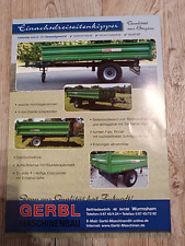 Prospekt Gerbl Dreiseitenkipper Traktor Schlepper Brochüre M