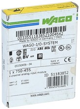 Wago 750-455 4-Channel Analog Input Module Neu versiegelt