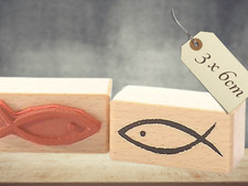 Motivstempel Fisch 3x6cm –