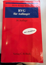 RVG für Anfänger - Enders ; Überblick über Kosten des RVG