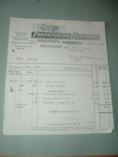 Rechnung Fa. Frankfurter