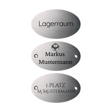 3 mm Edelstahl Türschild 100