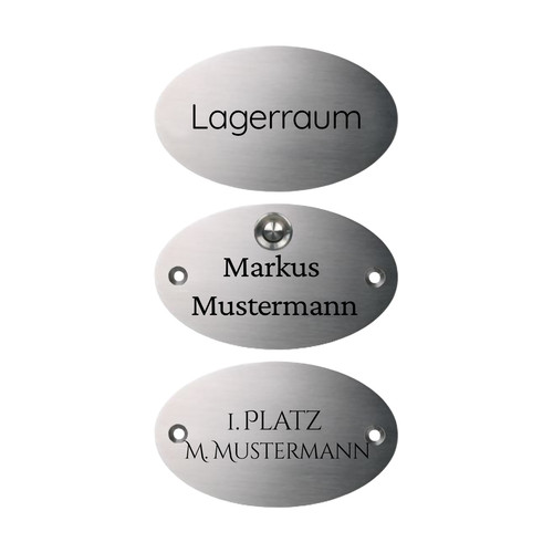 Edelstahl türschild 100 - edelstahl,
