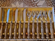 Tafelbesteck Brotzeit von WMF Modell Burgund, für  6 Personen,  Griff unlakiert