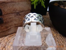 925 Silber breiter Bandring