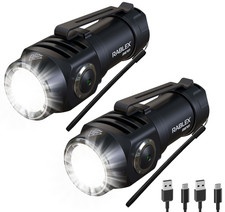 2x LED Taschenlampe Akku USB-C