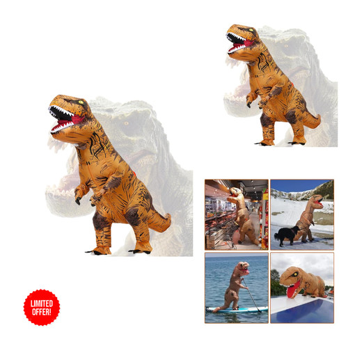 Aufblasbares dino kostüm - aufblasbares,