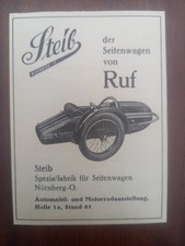 Steib Seitenwagen, Motorrad, motorbike, moto, Werbung advert pubblicità, 1938