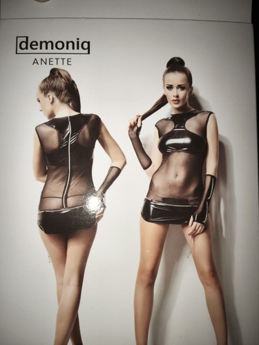 Demoniq wetlook minikleid - demoniq,