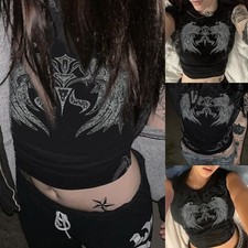 Kurzarm Gothic T-Shirt Damen