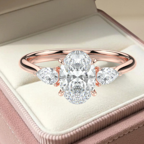 Karat rotgold diamant - 18,