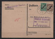 DR MiF Dienstpost Gemeinderat Peesten Stempel AD-Bayern Kasendorf 20.08.1928