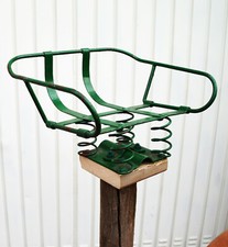 metall garten deko, blumenampel, fahrradsattel für blumentopf, blumenstab