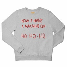 Now I have a Machine Gun, Ho Ho grau Weihnachtspullover Weihnachten Geschenk Pullover Top