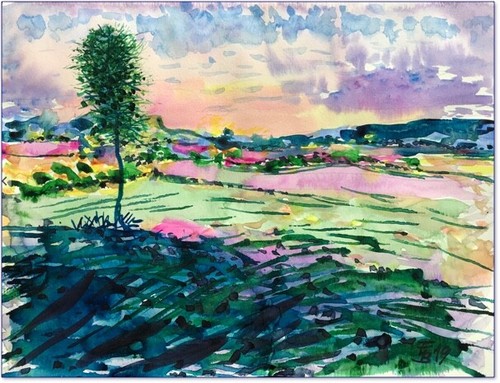 Original aquarell malerei - original,