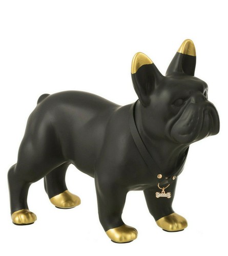 Bulldogge schwarz gold mit - schwarz,