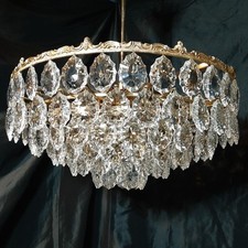 Antik Schröder&Co. Messing Bleikristall Kronleuchter Lüster 16 Flammig ABHOLUNG!