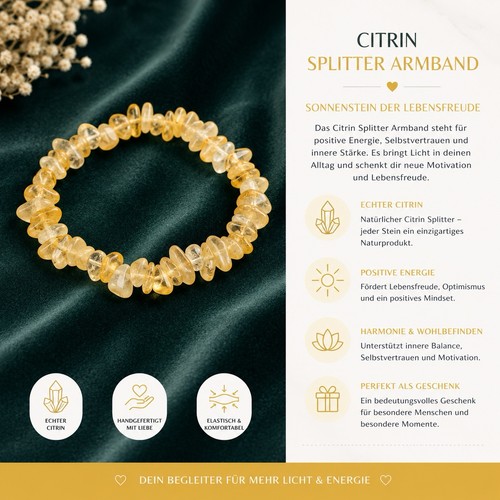 Citrin perlenarmband gelb - perlenarmband,