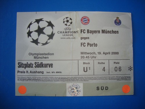 Ticket bayern münchen - 99/00,