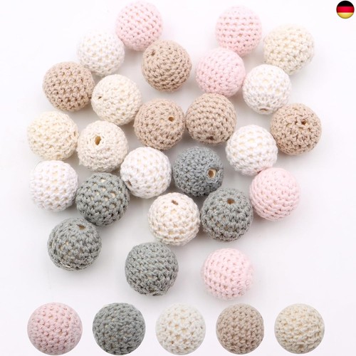 30pcs gehäkelt holzperlen - gehäkelt,