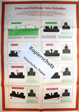 DDR NVA Lehrtafel / Zielen und